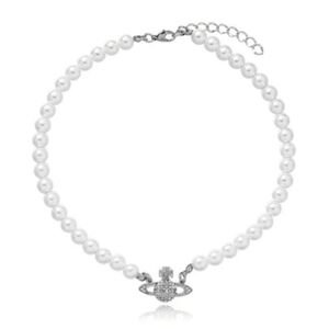 Pearl Necklace With Orb Pendant